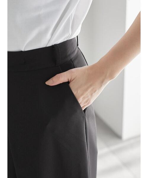 Te chichi(テチチ)の「麻調フロントホックタックナロースカート(セットアップ可)(スカート・レディース・ブラック/モカ・F)」の12枚目の写真