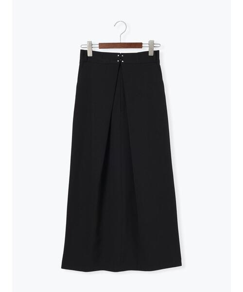 Te chichi(テチチ)の「麻調フロントホックタックナロースカート(セットアップ可)(スカート・レディース・ブラック/モカ・F)」の14枚目の写真