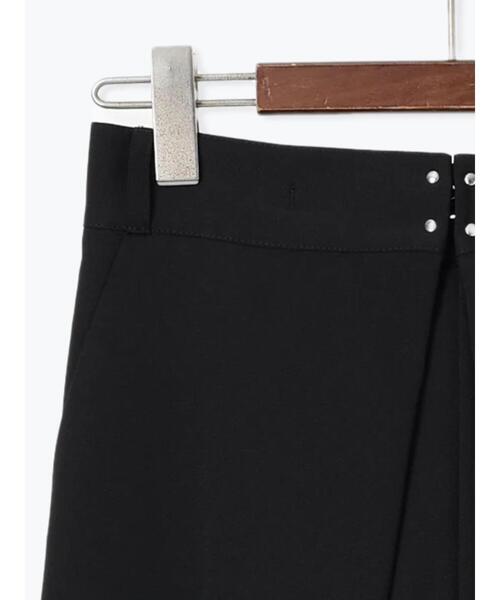 Te chichi(テチチ)の「麻調フロントホックタックナロースカート(セットアップ可)(スカート・レディース・ブラック/モカ・F)」の5枚目の写真