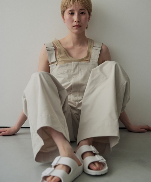 サロペット・オーバーオール・オールインワン eaphi linen like fringe salopette SOMETHING サロペット オーバーオール atelier SOMETHING