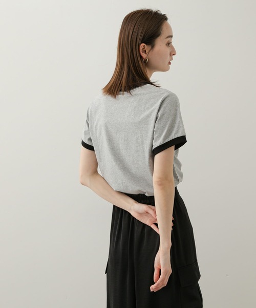 SENSE OF PLACE by URBAN RESEARCH（センスオブプレイスバイアーバンリサーチ）の「『別注』Casper×SENSE OF PLACE/リンガーTシャツ（Tシャツ/カットソー・レディース・オフホワイト/グレー/レッド・ONE）」の12枚目の写真