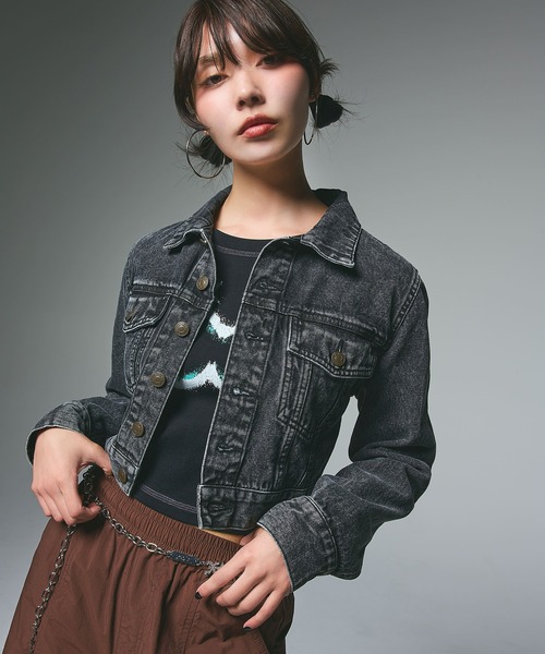 EMBOSSED DENIM JACKET（デニムジャケット）｜X-girl（エックス