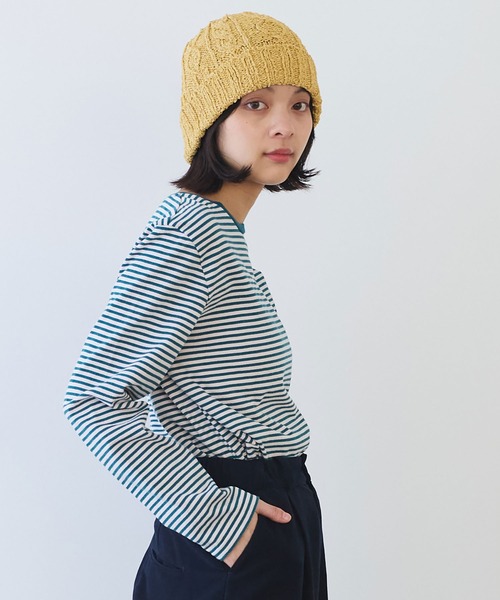vintage border Tシャツ（Tシャツ/カットソー）｜bulle de savon