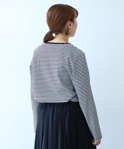 bulle de savon(ビュルデサボン)の「△vintage border Tシャツ(Tシャツ/カットソー・レディース・ホワイト/ピンク/オレンジ・FREE)」の7枚目の写真