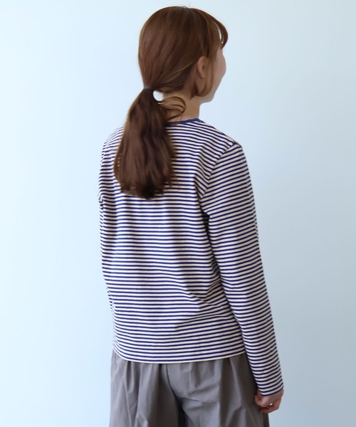 bulle de savon(ビュルデサボン)の「△vintage border Tシャツ(Tシャツ/カットソー・レディース・ホワイト/ピンク/オレンジ・FREE)」の17枚目の写真