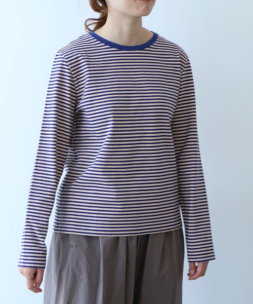 bulle de savon(ビュルデサボン)の「△vintage border Tシャツ(Tシャツ/カットソー・レディース・ホワイト/ピンク/オレンジ・FREE)」の18枚目の写真
