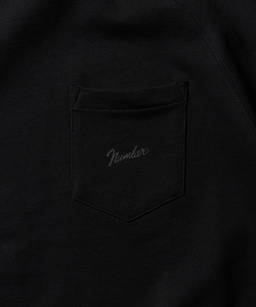 NUMBER (N)INE(ナンバーナイン)の「FIRM COTTON RAGLAN SHORT SLEEVE POCKET SWEATSHIRT / ファーム コットン ラグラン ショートスリーブ ポケット クルーネック スウェット(スウェット・メンズ・トップグレー/ブラック・M/L/XL)」の6枚目の写真