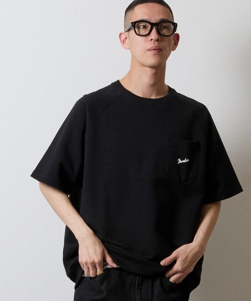 NUMBER (N)INE(ナンバーナイン)の「FIRM COTTON LIGHT SHORT PILE RAGLAN SHORT SLEEVE POCKET SWEATSHIRT / ファーム コットン ライト ミニ裏毛 ラグラン ショートスリーブ ポケット クルーネック スウェット(スウェット・メンズ・トップグレー/ブラック/ブラック×ホワイト・M/L/XL)」の18枚目の写真