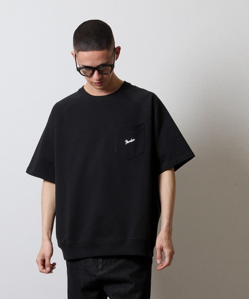 NUMBER (N)INE(ナンバーナイン)の「FIRM COTTON LIGHT SHORT PILE RAGLAN SHORT SLEEVE POCKET SWEATSHIRT / ファーム コットン ライト ミニ裏毛 ラグラン ショートスリーブ ポケット クルーネック スウェット(スウェット・メンズ・トップグレー/ブラック/ブラック×ホワイト・M/L/XL)」の19枚目の写真