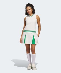 オシャレ 大人気 日本製 アディダスゴルフ adipure ワンピース adidas ワンピース スリーストライプス 長袖セーターワンピース