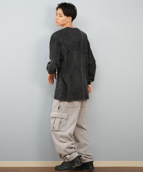 DC（ディーシー）の「DC/ディーシー ロンT/長袖Tシャツ バックデザイン DLT254044（Tシャツ/カットソー・メンズ・ブラック系その他/ブラック系その他2・XL/L/M）」の4枚目の写真