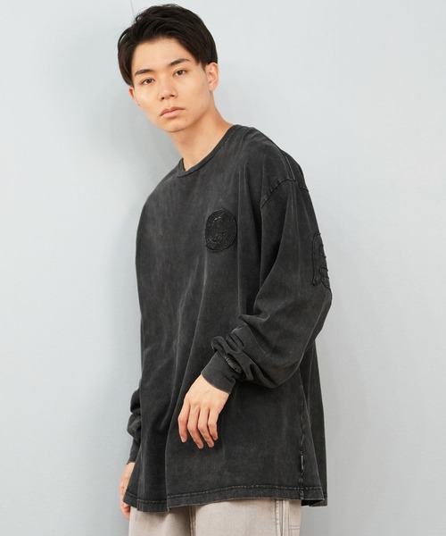 DC（ディーシー）の「DC/ディーシー ロンT/長袖Tシャツ バックデザイン DLT254044（Tシャツ/カットソー・メンズ・ブラック系その他/ブラック系その他2・XL/L/M）」の3枚目の写真