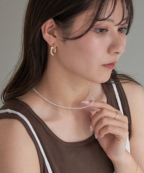 DISCOAT（ディスコート）の「【GOLDY】ビーズフラワーチャームSETネックレス（ネックレス・レディース・クリア/ブルー/グリーン/ブラック・FREE）」の9枚目の写真