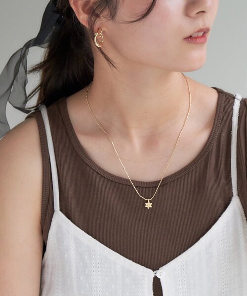 GOLDY】ビーズフラワーチャームSETネックレス（ネックレス）｜DISCOAT