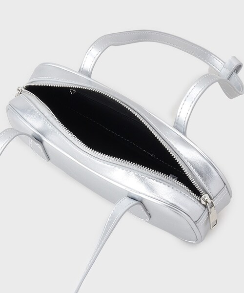 GALLEST（ギャレスト）の「スクエアスモールボストン（ハンドバッグ・レディース・シルバー/ホワイト/ブラック・00）」の11枚目の写真