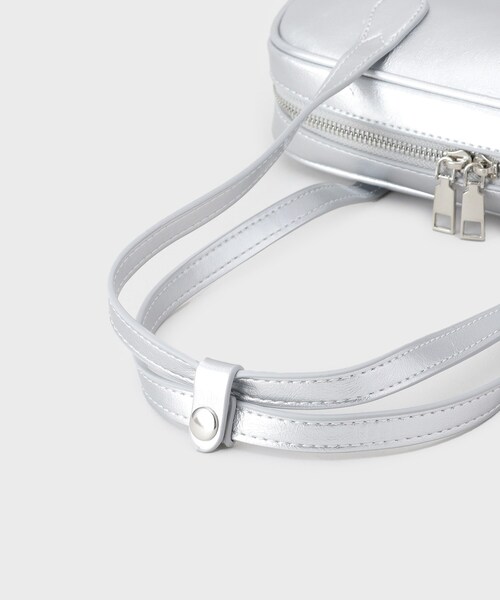 GALLEST（ギャレスト）の「スクエアスモールボストン（ハンドバッグ・レディース・シルバー/ホワイト/ブラック・00）」の7枚目の写真