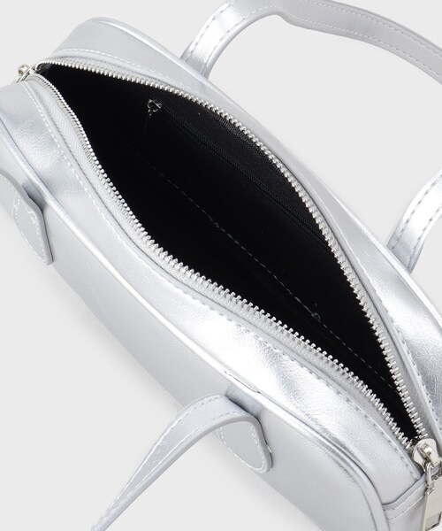 GALLEST（ギャレスト）の「スクエアスモールボストン（ハンドバッグ・レディース・シルバー/ホワイト/ブラック・00）」の6枚目の写真