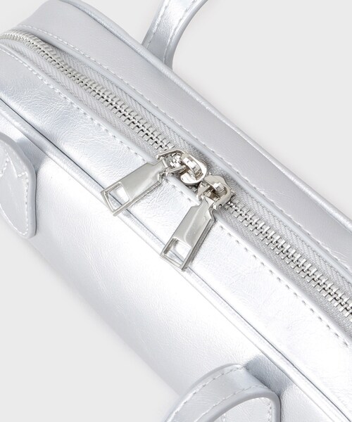 GALLEST（ギャレスト）の「スクエアスモールボストン（ハンドバッグ・レディース・シルバー/ホワイト/ブラック・00）」の5枚目の写真