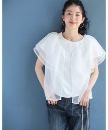 (手持ち服に)重ねて華やぐ 大人のヴェールブラウス