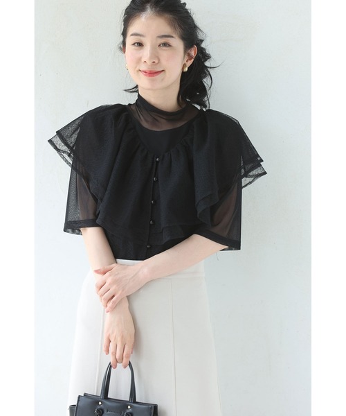 ブラウス シャツ （手持ち服に）重ねて華やぐ 大人のヴェールブラウス レディース 手持ち服に）重ねて華やぐ 大人のヴェールブラウス（シャツ