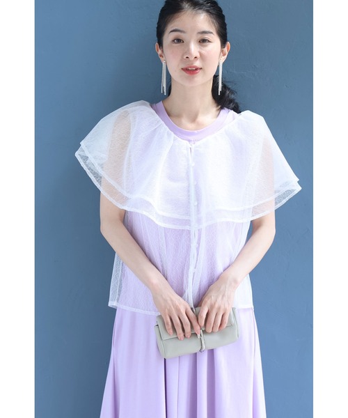 ブラウス シャツ （手持ち服に）重ねて華やぐ 大人のヴェールブラウス レディース 手持ち服に）重ねて華やぐ 大人のヴェールブラウス（シャツ