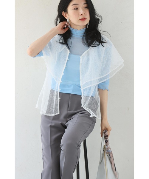 ブラウス シャツ （手持ち服に）重ねて華やぐ 大人のヴェールブラウス レディース 手持ち服に）重ねて華やぐ 大人のヴェールブラウス（シャツ