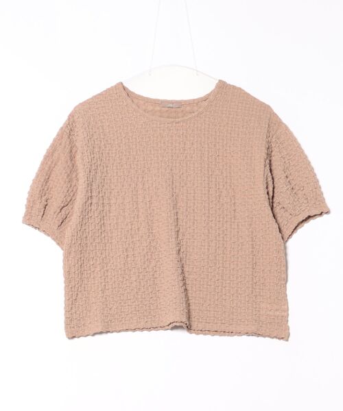 mil(ミル)の「ぽこぽこカットジャガード シアートップス(Tシャツ/カットソー・レディース・アイボリー/ブラック/モカ・ONE SIZE)」の19枚目の写真