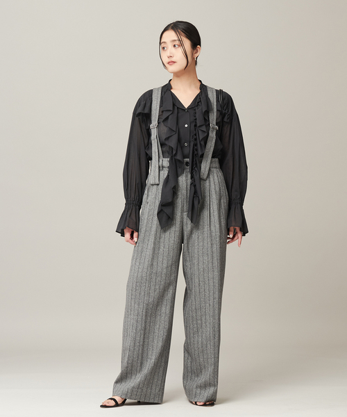 journal standard L'essage（ジャーナルスタンダードレサージュ）の「80ボイルフリルシャツ（シャツ/ブラウス・レディース・ブラック/カーキ・FREE）」の21枚目の写真