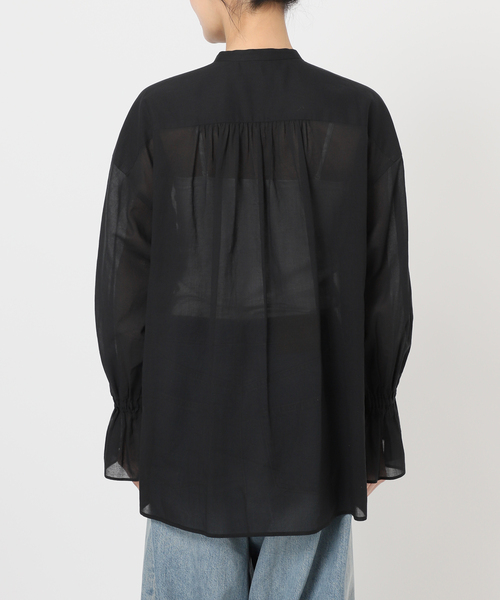 journal standard L'essage（ジャーナルスタンダードレサージュ）の「80ボイルフリルシャツ（シャツ/ブラウス・レディース・ブラック/カーキ・FREE）」の10枚目の写真