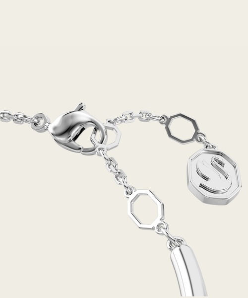SWAROVSKI（スワロフスキー）の「【公式】【スワロフスキー】Dextera バングル ラウンドカット, ホワイト, ロジウム・プレーティング（ブレスレット・レディース・ホワイト・M）」の4枚目の写真