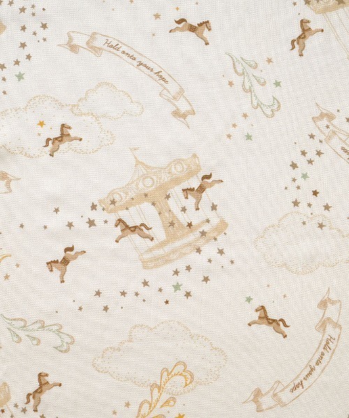 10mois（ディモワ）の「【10mois(ディモワ)】SWADDLE bamboo(スワドルバンブー)　メリーゴーランド（おくるみ・キッズ・ベージュ・ONESIZE）」の10枚目の写真