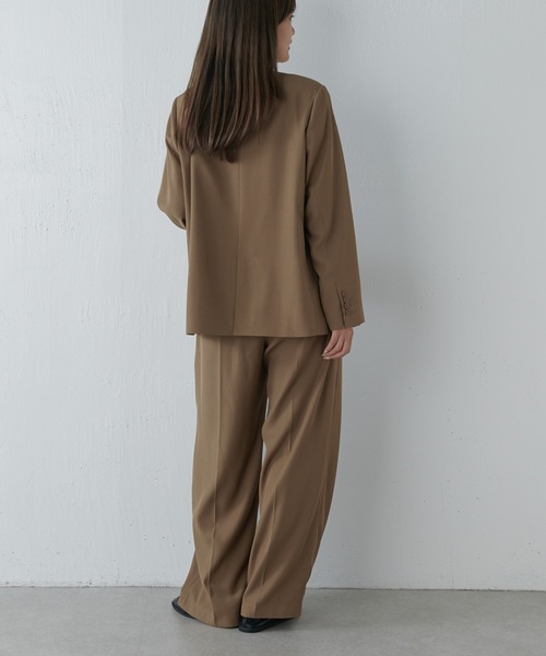 Lui's（ルイス）の「【セットアップ対応】シンプルVカラージャケット（テーラードジャケット・レディース・チャコールグレー/モカ・36/38）」の21枚目の写真