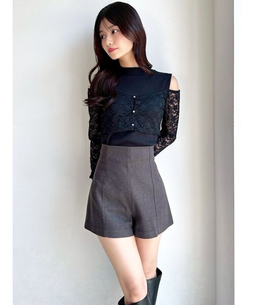 RESEXXY（リゼクシー）の「レースアンサンブルカットトップス（Tシャツ/カットソー・レディース・ブラック/アイボリー・FREE）」の18枚目の写真