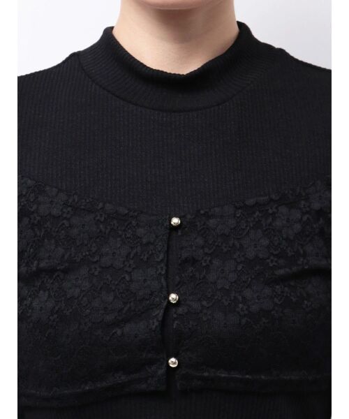 RESEXXY（リゼクシー）の「レースアンサンブルカットトップス（Tシャツ/カットソー・レディース・ブラック/アイボリー・FREE）」の8枚目の写真