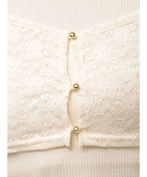 RESEXXY（リゼクシー）の「レースアンサンブルカットトップス（Tシャツ/カットソー・レディース・ブラック/アイボリー・FREE）」の3枚目の写真