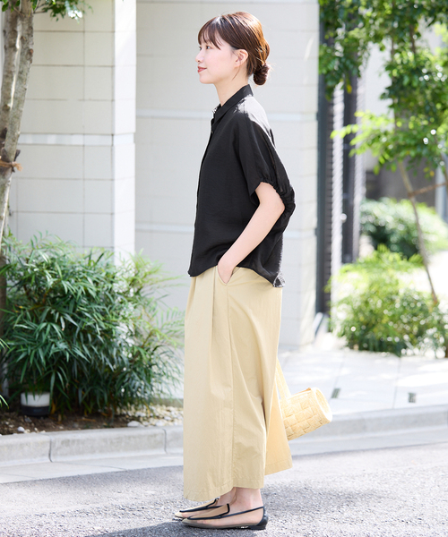 IENA リネン混 襟付きブラウス/ホワイト 追加》リネン混 襟付きブラウス（シャツ/ブラウス）｜IENA