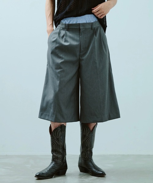 柔らかい layered boxers レイヤードトランクス / shorts slacks wide パンツ