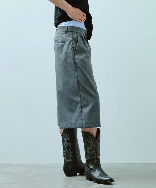 camphor wood レイヤードトランクスワイドスラックスショーツ Mサイズ layered boxers wide slacks shorts / レイヤードトランクス
