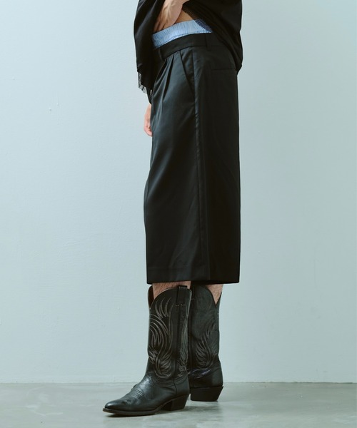 layered boxers wide slacks shorts / レイヤードトランクス