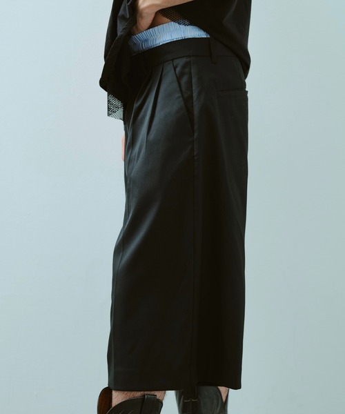 camphor wood レイヤードトランクスワイドスラックスショーツ Mサイズ layered boxers wide slacks shorts / レイヤードトランクス