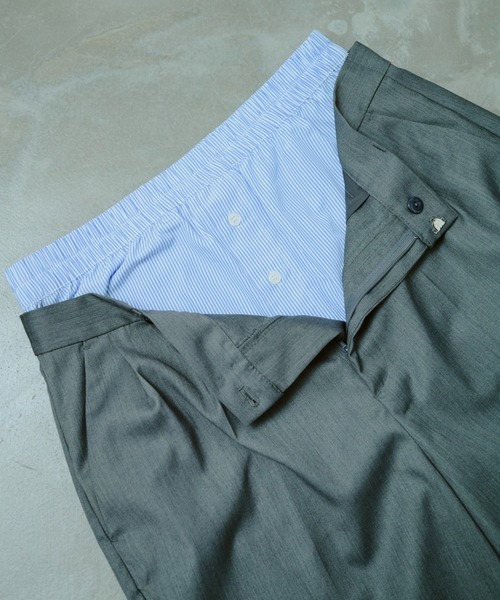 camphor wood レイヤードトランクスワイドスラックスショーツ Mサイズ Camphor wood（カンファーウッド）の「layered boxers wide
