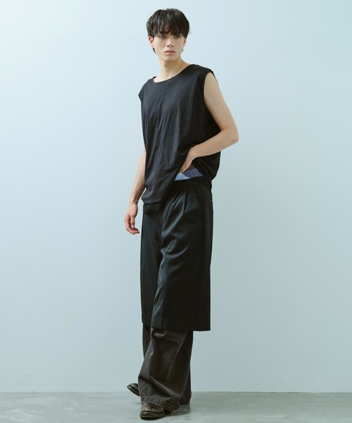 camphor wood レイヤードトランクスワイドスラックスショーツ Mサイズ Camphor wood（カンファーウッド）の「layered boxers wide
