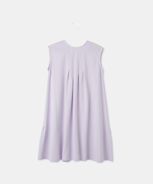 ROPE' PICNIC（ロペピクニック）の「【KIDS/キッズ】【接触冷感・吸水速乾】ノースリーブフロントタックワンピース（ワンピース・キッズ・ダークラベンダー/ブラック・S/L/M）」の3枚目の写真
