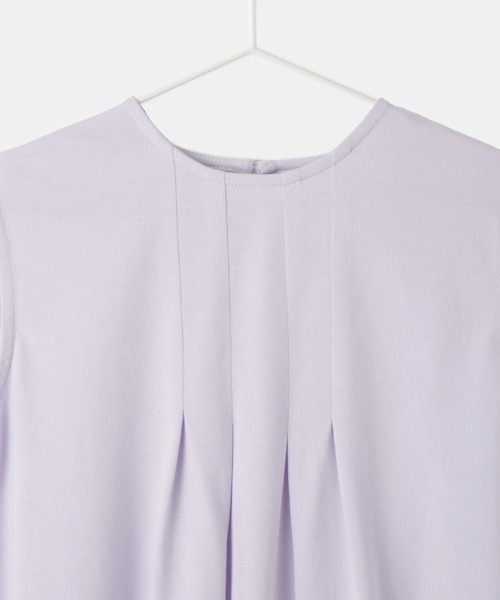 ROPE' PICNIC（ロペピクニック）の「【KIDS/キッズ】【接触冷感・吸水速乾】ノースリーブフロントタックワンピース（ワンピース・キッズ・ダークラベンダー/ブラック・S/L/M）」の5枚目の写真