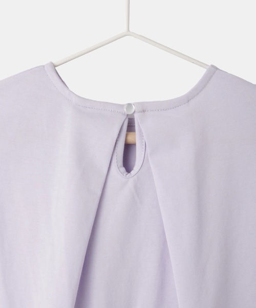 ROPE' PICNIC（ロペピクニック）の「【KIDS/キッズ】【接触冷感・吸水速乾】ノースリーブフロントタックワンピース（ワンピース・キッズ・ダークラベンダー/ブラック・S/L/M）」の6枚目の写真