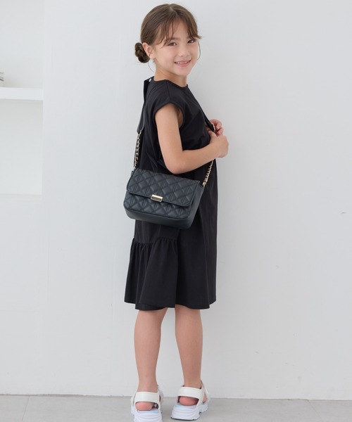 ROPE' PICNIC（ロペピクニック）の「【KIDS/キッズ】【接触冷感・吸水速乾】ノースリーブフロントタックワンピース（ワンピース・キッズ・ダークラベンダー/ブラック・S/L/M）」の20枚目の写真