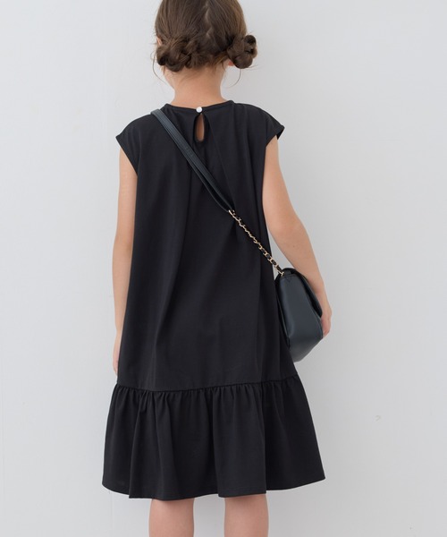 ROPE' PICNIC（ロペピクニック）の「【KIDS/キッズ】【接触冷感・吸水速乾】ノースリーブフロントタックワンピース（ワンピース・キッズ・ダークラベンダー/ブラック・S/L/M）」の21枚目の写真