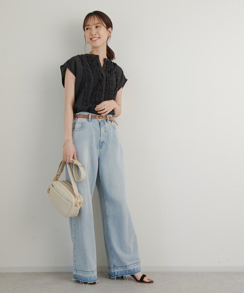 cache cache(カシュ カシュ)の「【cache cache(カシュカシュ)】2ショルダー付ボックスバッグ(ショルダーバッグ・レディース・アイボリー/ブラック・FREE)」の16枚目の写真