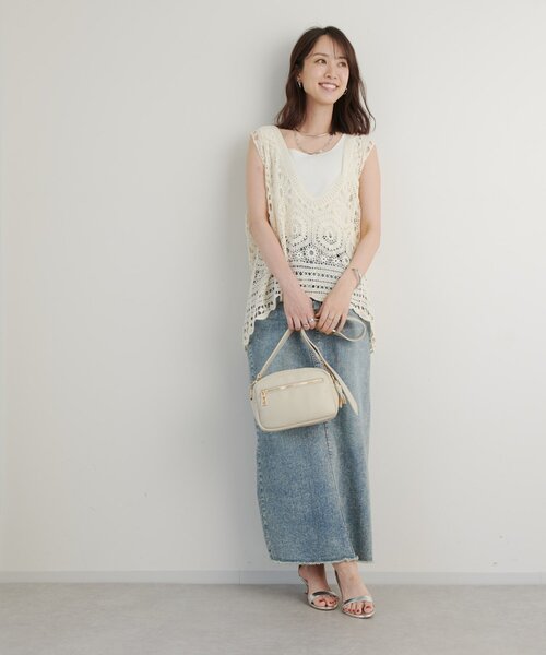 cache cache(カシュ カシュ)の「【cache cache(カシュカシュ)】2ショルダー付ボックスバッグ(ショルダーバッグ・レディース・アイボリー/ブラック・FREE)」の17枚目の写真