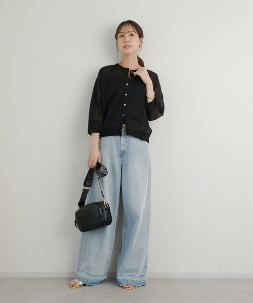 cache cache(カシュ カシュ)の「【cache cache(カシュカシュ)】2ショルダー付ボックスバッグ(ショルダーバッグ・レディース・アイボリー/ブラック・FREE)」の6枚目の写真
